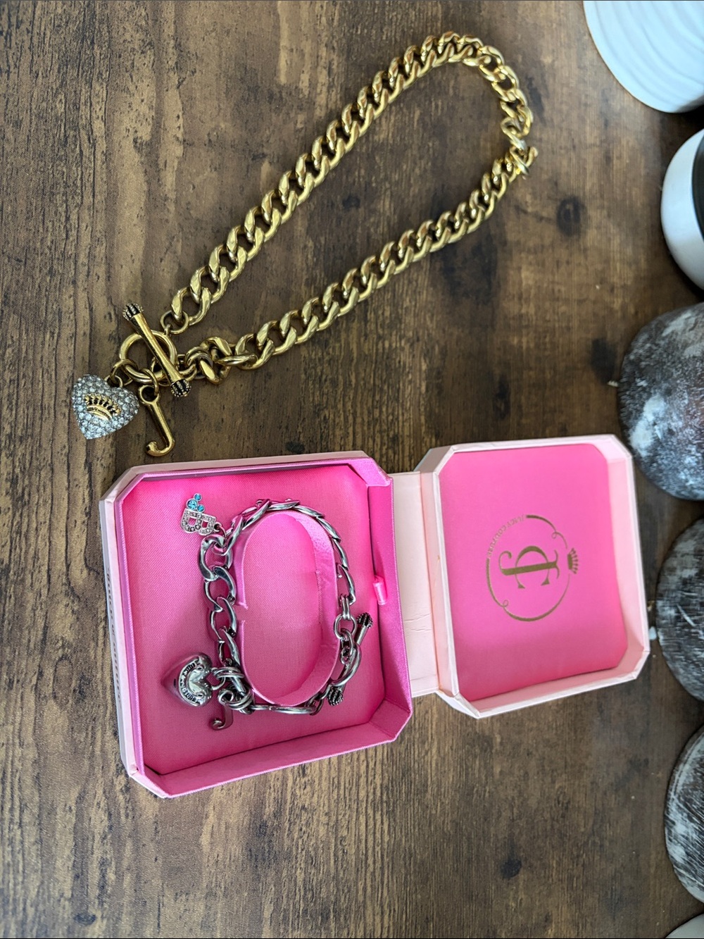 Juicy couture necklace and bracelet duo